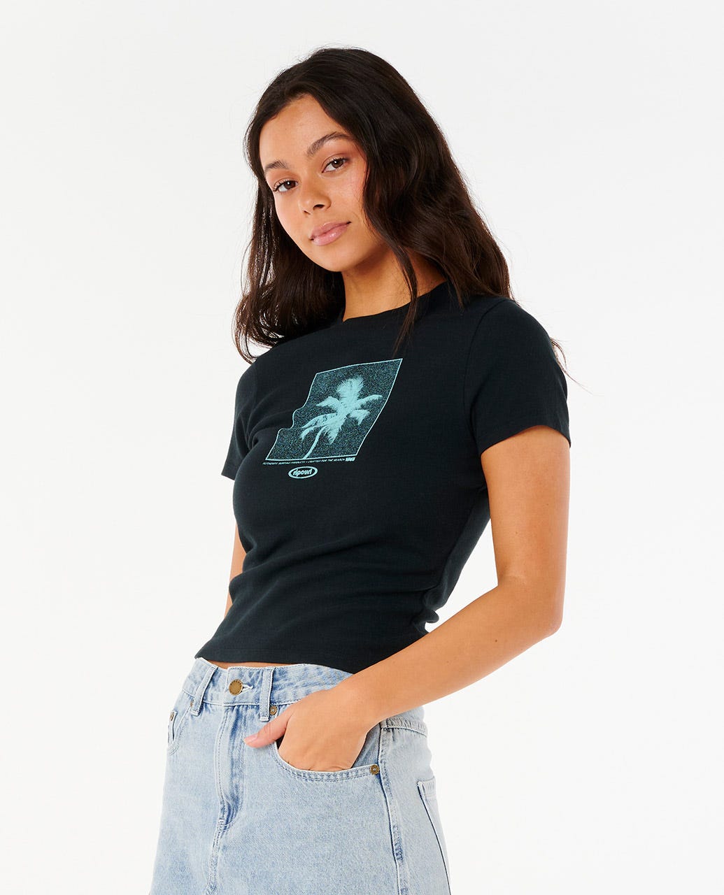 Rip Curl Women Neon Palm Fitted Tee