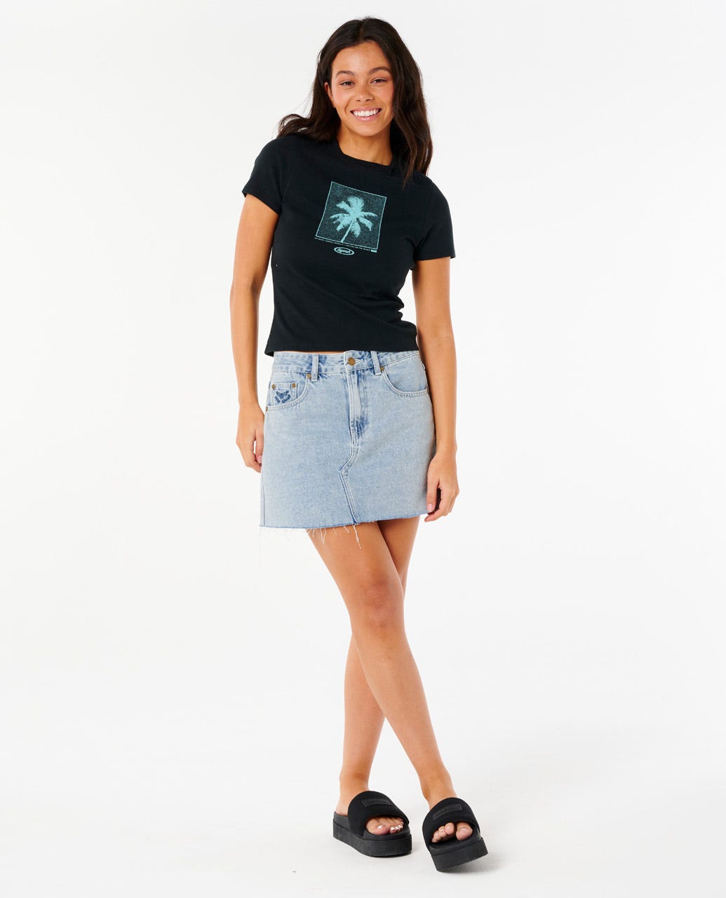Rip Curl Women Neon Palm Fitted Tee