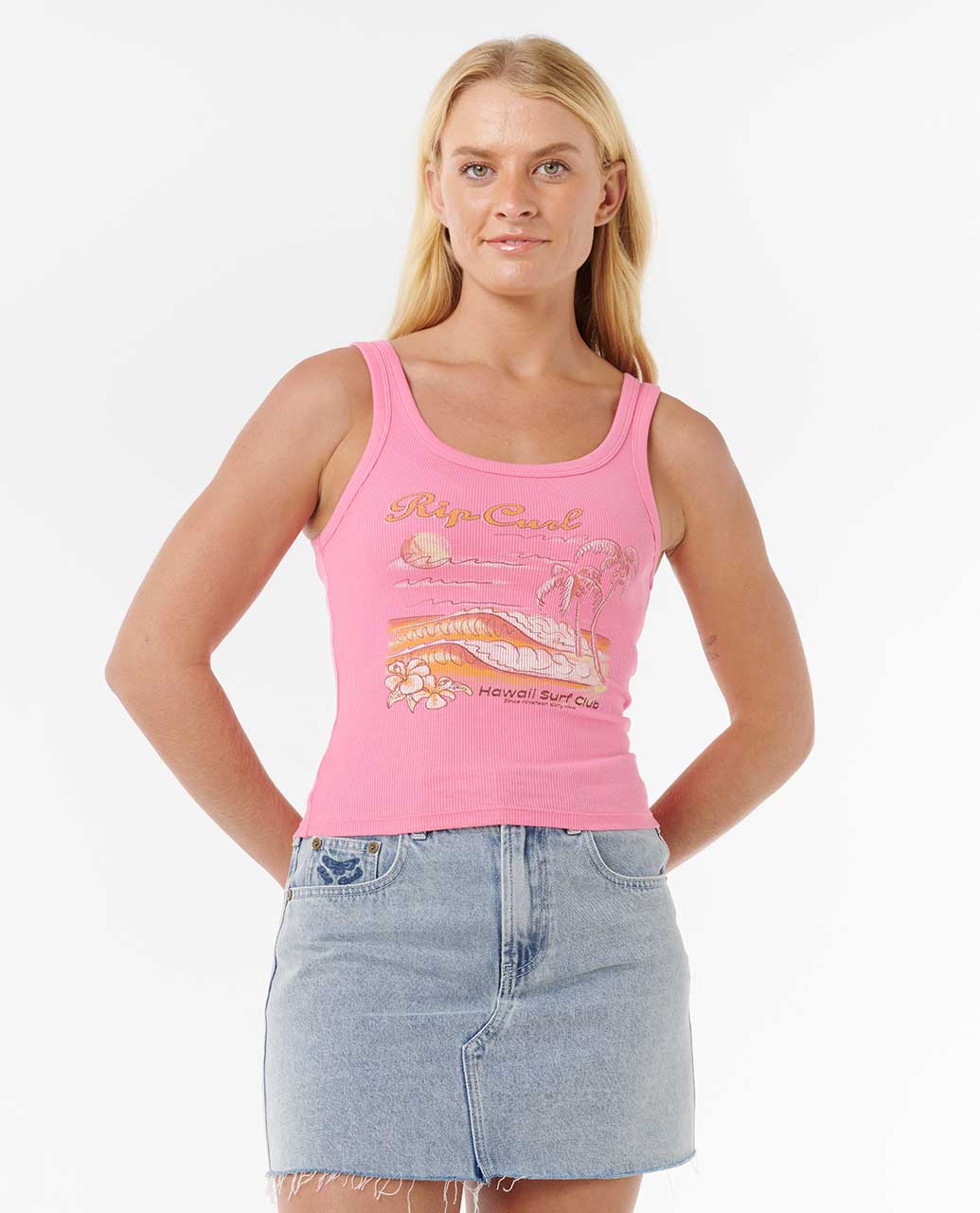 Rip Curl Women Waikiki Standard Ribbed Tank
