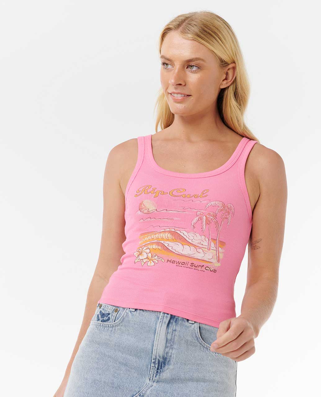 Rip Curl Women Waikiki Standard Ribbed Tank