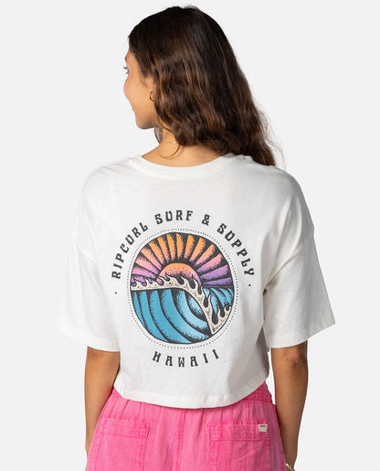 Rip Curl Women Hawaii Sunset Crop Tee