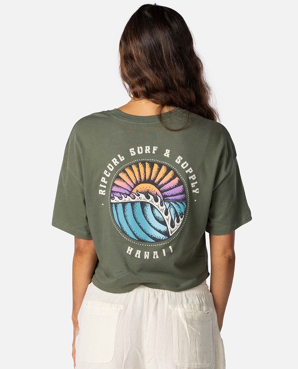Rip Curl Women Hawaii Sunset Crop Tee