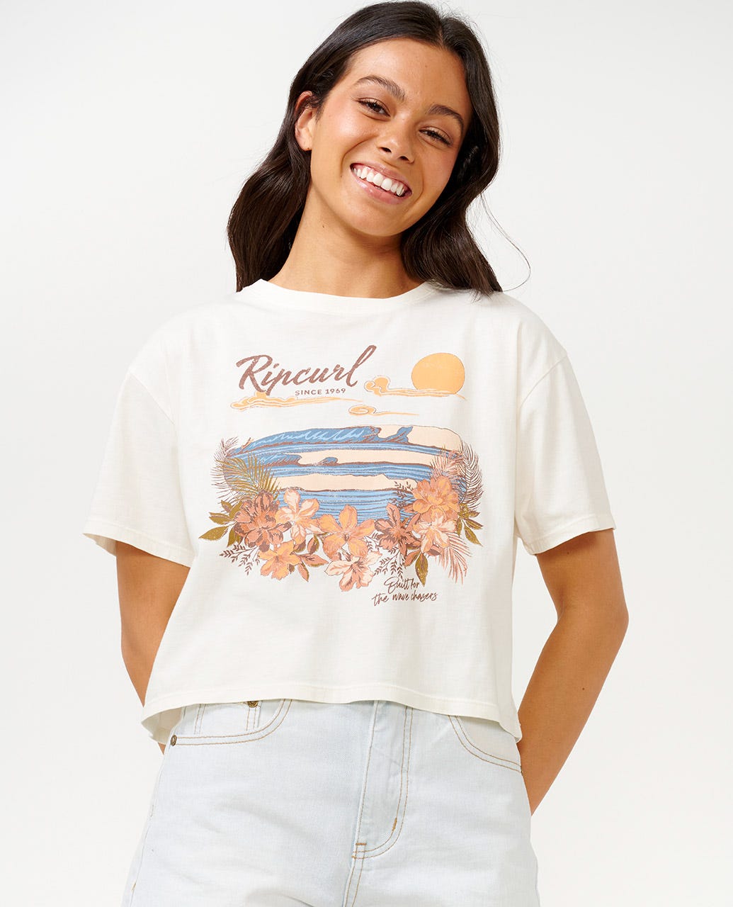 Rip Curl Women Wave Gliders Crop Tee