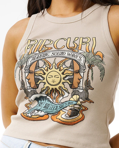Rip Curl Women Sounds Wave Ribbed Tank Top