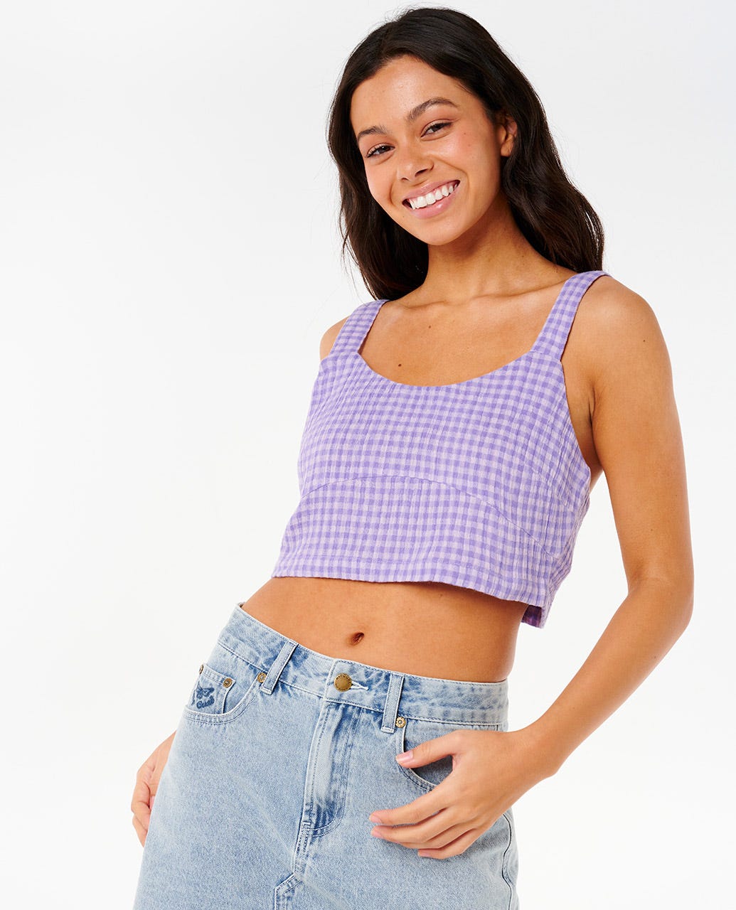 Rip Curl Women Premium Surf Check Crop