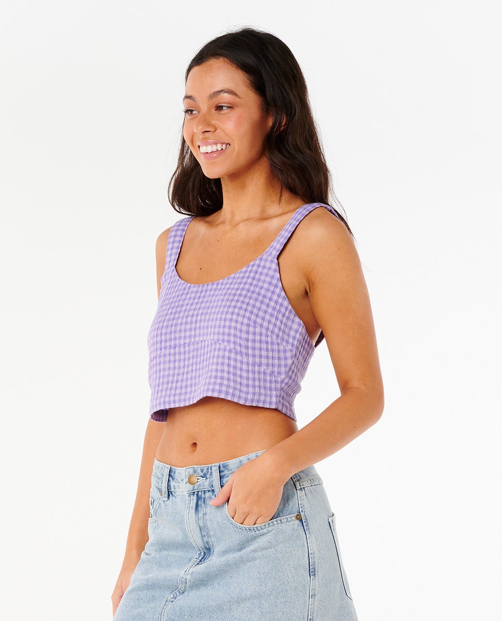Rip Curl Women Premium Surf Check Crop