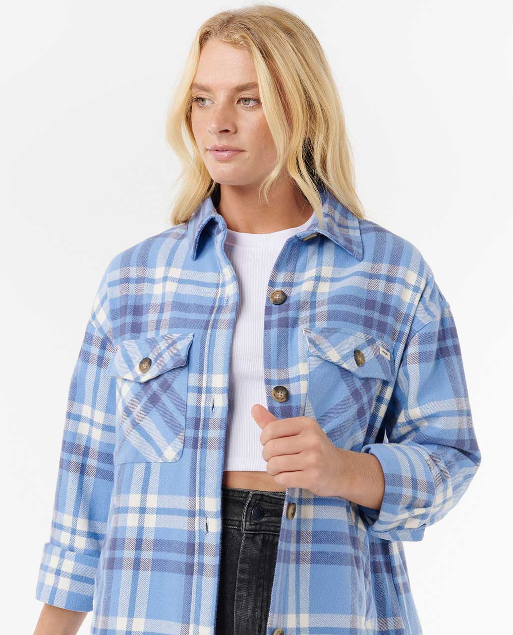 Rip Curl Women Oceanic Long Sleeve Flannel Shirt