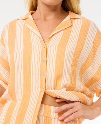 Rip Curl Women Premium Surf Stripe Short Sleeve Shirt