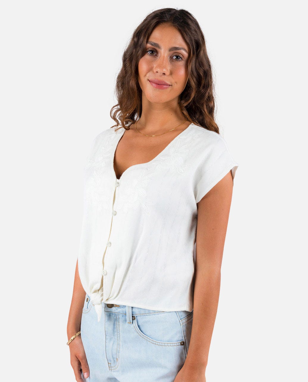 Rip Curl Women Tiki Embroidered Top