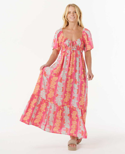 Rip Curl Women Keepsakes Short Sleeve Maxi Dress