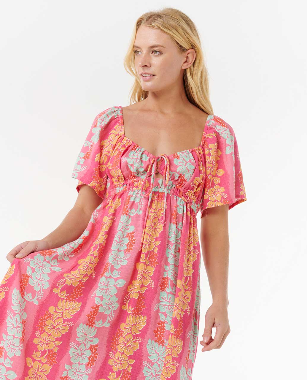 Rip Curl Women Keepsakes Short Sleeve Maxi Dress