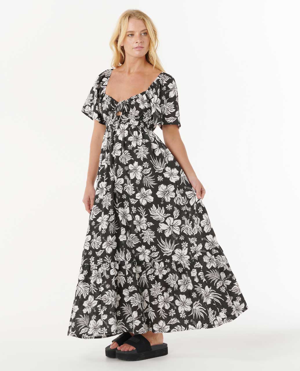 Rip Curl Women Keepsakes Short Sleeve Maxi Dress