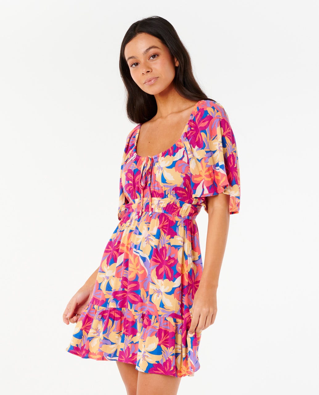 Rip Curl Women Es Vedra Mini Short Sleeve Dress