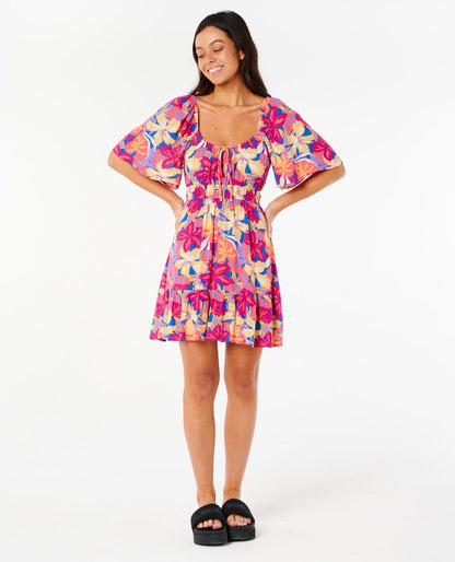 Rip Curl Women Es Vedra Mini Short Sleeve Dress