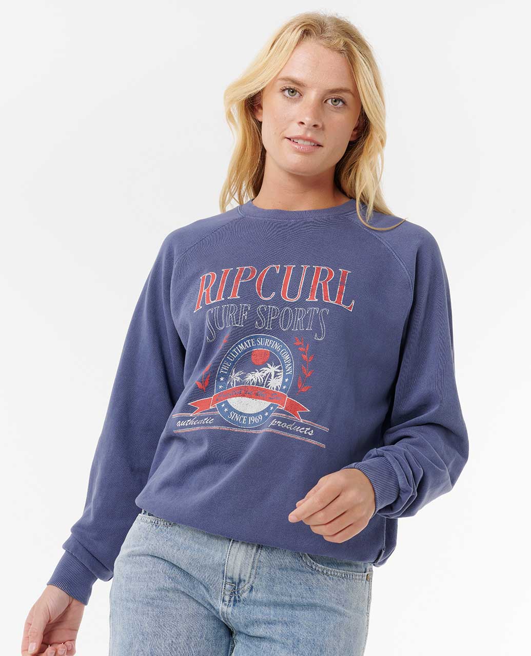 Rip Curl Women Surf Dept. Relaxed Raglan Crew