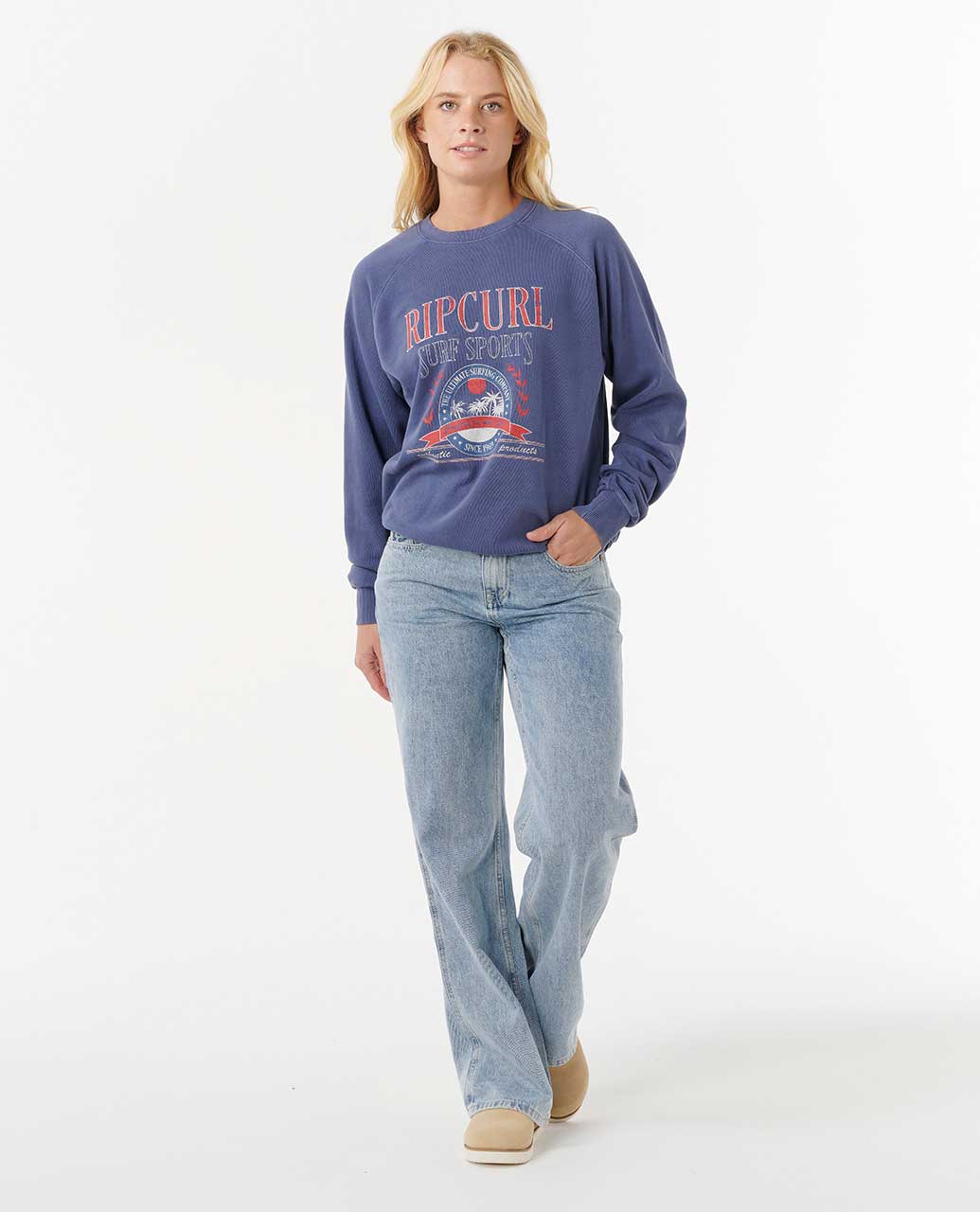 Rip Curl Women Surf Dept. Relaxed Raglan Crew