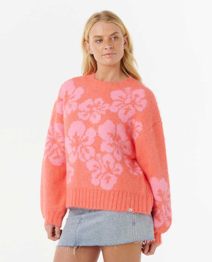 Rip Curl Women Hibiscus Heat Jacquard Crew