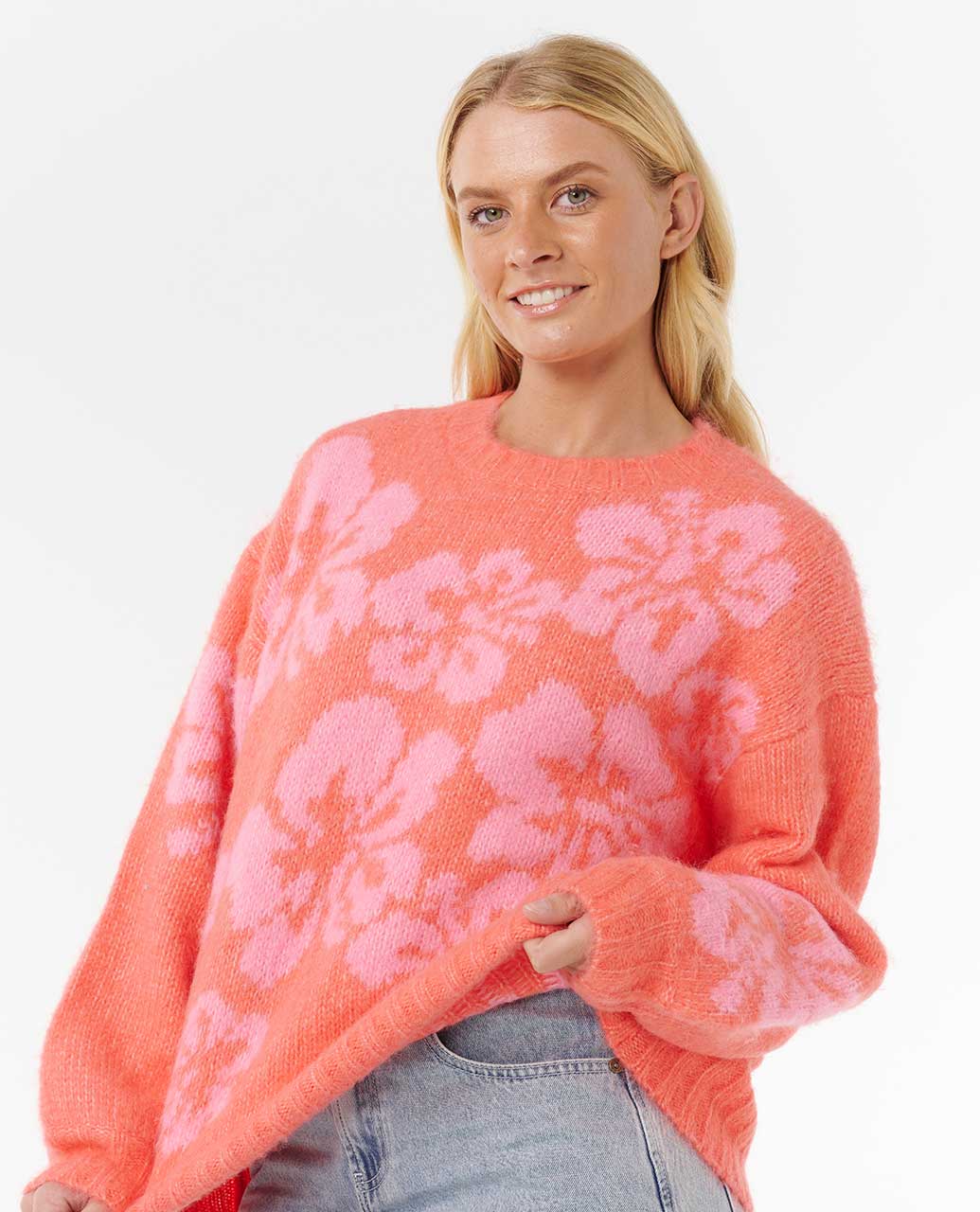 Rip Curl Women Hibiscus Heat Jacquard Crew