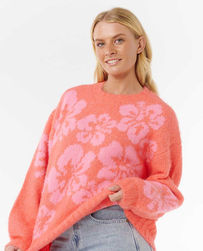 Rip Curl Women Hibiscus Heat Jacquard Crew