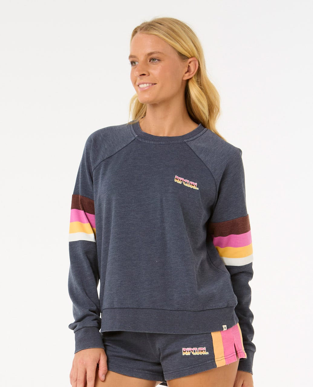 Rip Curl Women Las Dalias Raglan Crew