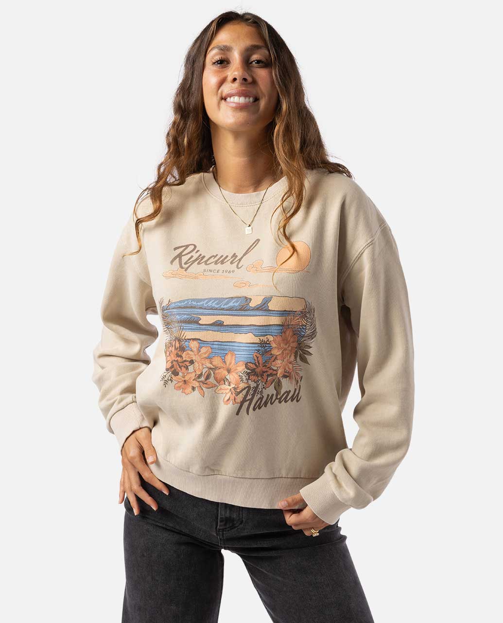 Rip Curl Women Wave Gliders Relaxed Crew