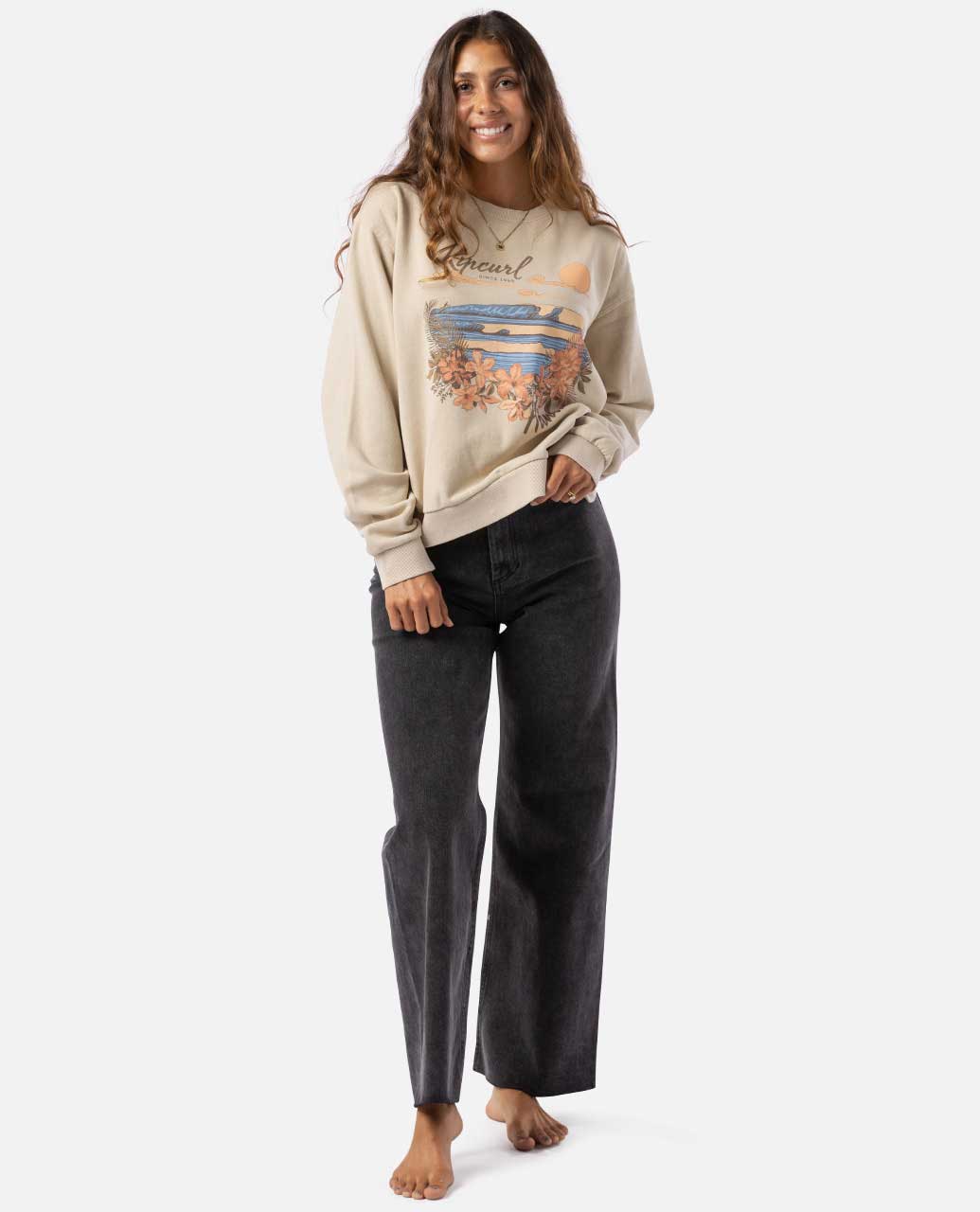 Rip Curl Women Wave Gliders Relaxed Crew