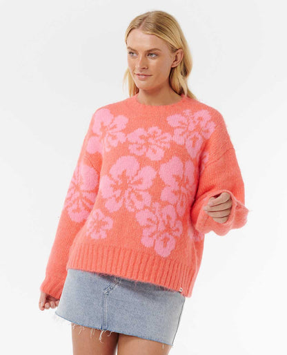 Rip Curl Women Hibiscus Heat Jacquard Crew