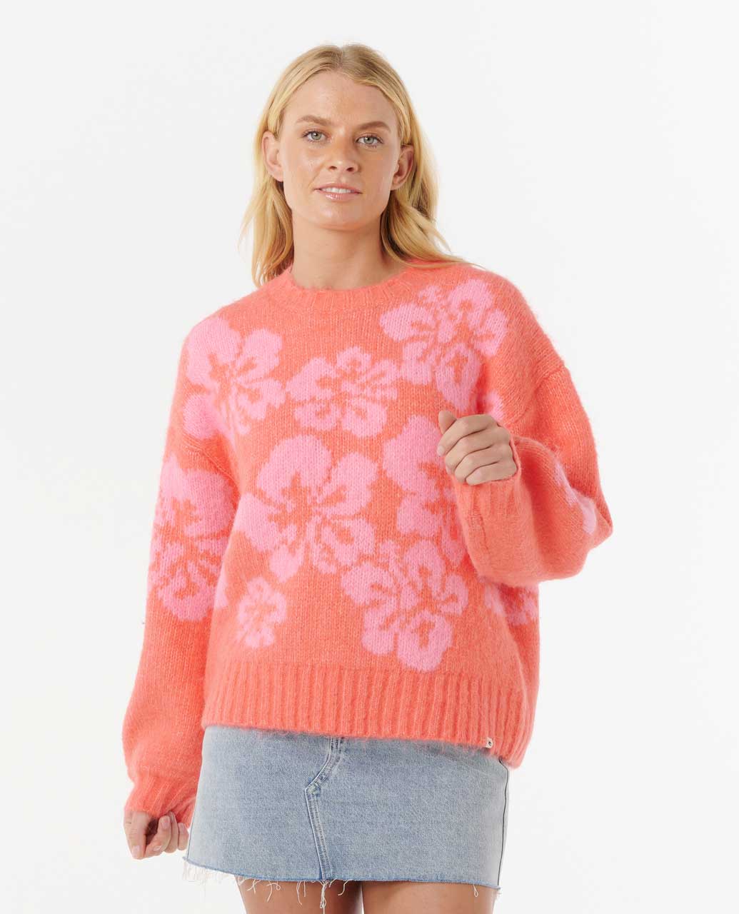 Rip Curl Women Hibiscus Heat Jacquard Crew