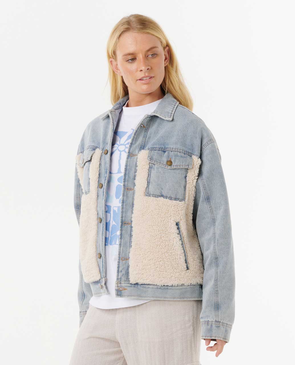 Rip Curl Women Cruisin' Sherpa Denim Jacket