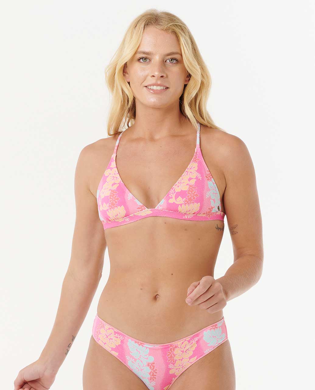 Rip Curl Women Waikiki Keepsakes Cross Back Triangle Bikini Top