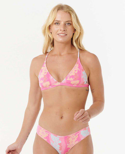 Rip Curl Women Waikiki Keepsakes Cross Back Triangle Bikini Top