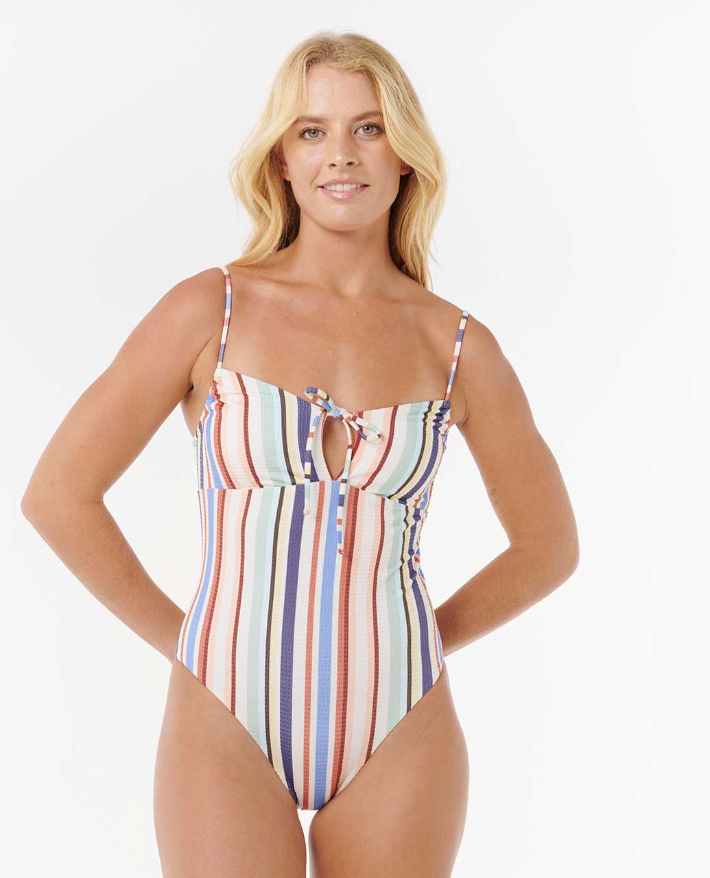 Rip Curl Women Oceanic Stripe Good Coverage One Piece Swimsuit