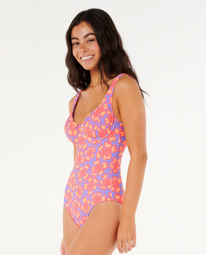 Rip Curl Women Neon Isles D-DD Good Coverage One Piece