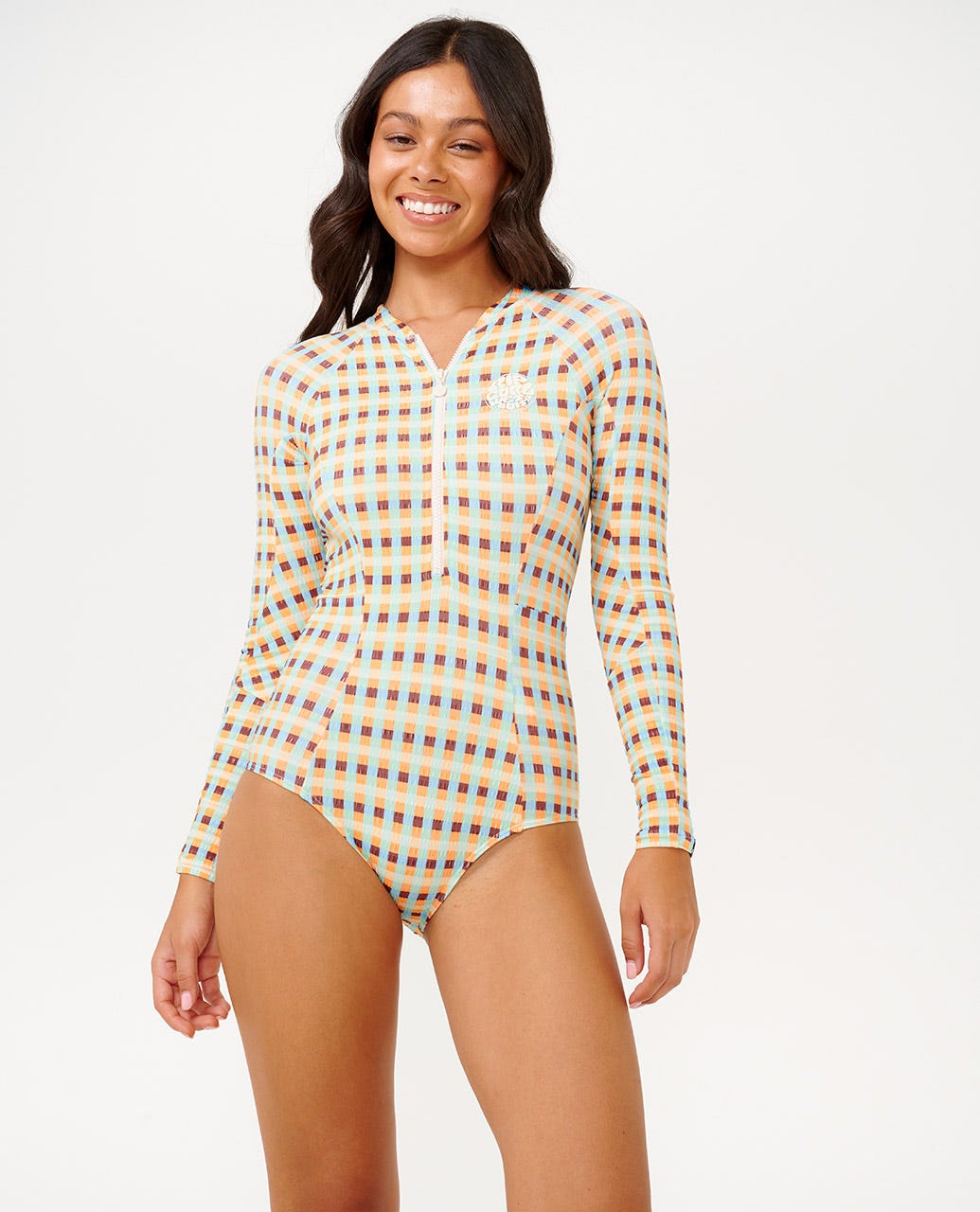 Rip Curl Women Lottie Check Long Sleeve UPF Surf Suit