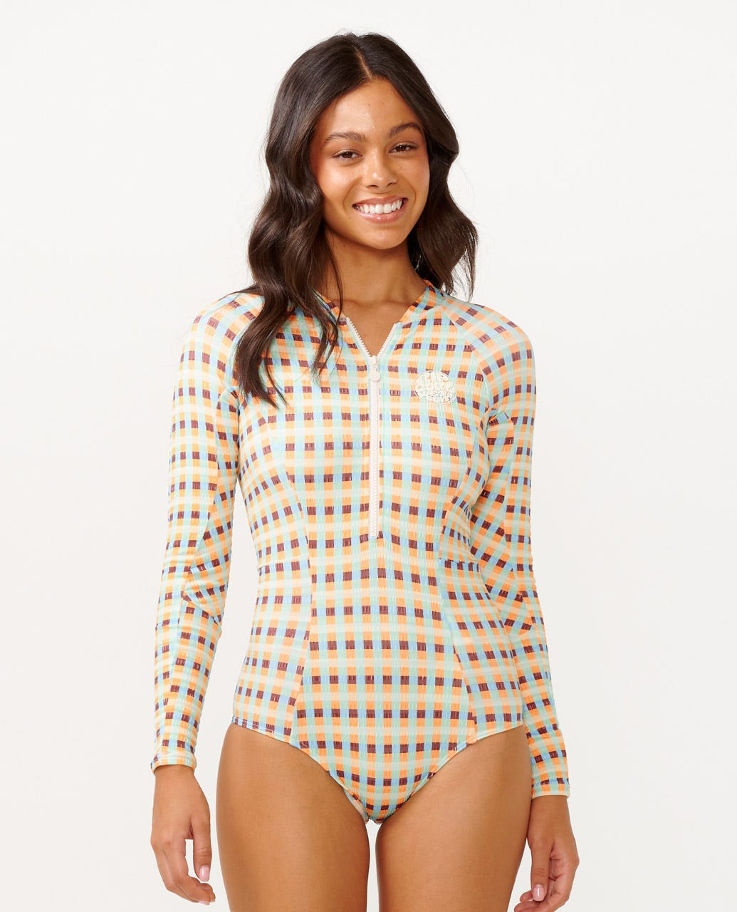 Rip Curl Women Lottie Check Long Sleeve UPF Surf Suit