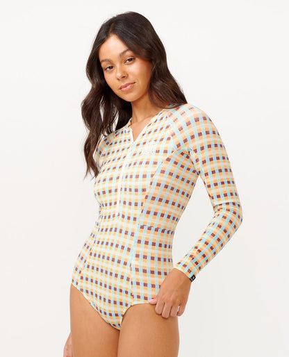 Rip Curl Women Lottie Check Long Sleeve UPF Surf Suit