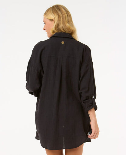 Rip Curl Women Premium Linen Long Sleeve Button Through Shirt