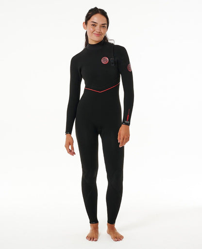 Rip Curl Women E7 Women's Flashbomb Fusion 4/3mm Zip Free Wetsuit