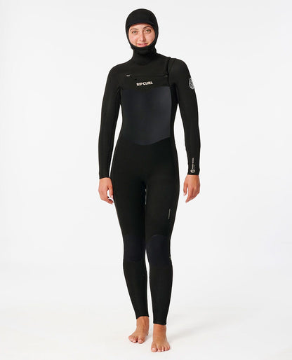 Rip Curl Women Women's Dawn Patrol 5/4 Hooded Chest Zip Fullsuit Wetsuit