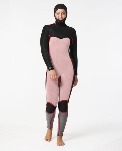 Rip Curl Women Women's Dawn Patrol 5/4 Hooded Chest Zip Fullsuit Wetsuit