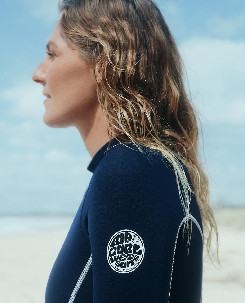 Rip Curl Women Stephanie Gilmore G-Bomb 1.5mm Long Sleeve Back Zip Good Coverage Springsuit