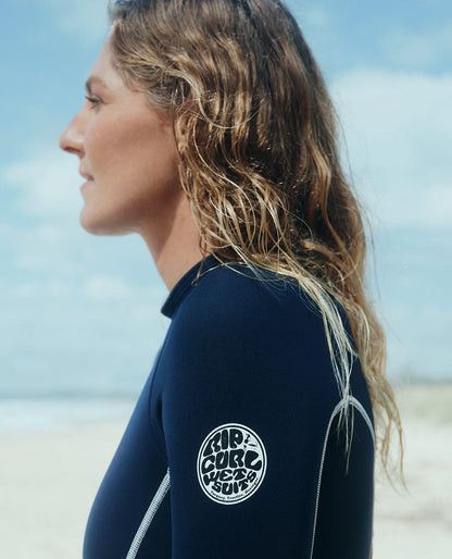 Rip Curl Women Stephanie Gilmore G-Bomb 1.5mm Long Sleeve Back Zip Good Coverage Springsuit