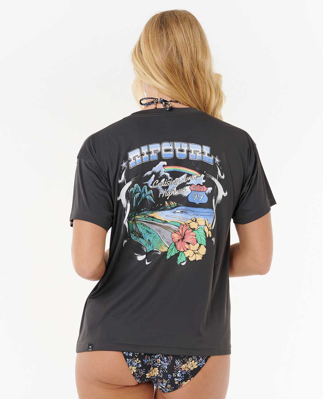 Rip Curl Women Pacific Rider Short Sleeve Surflite Rash Vest