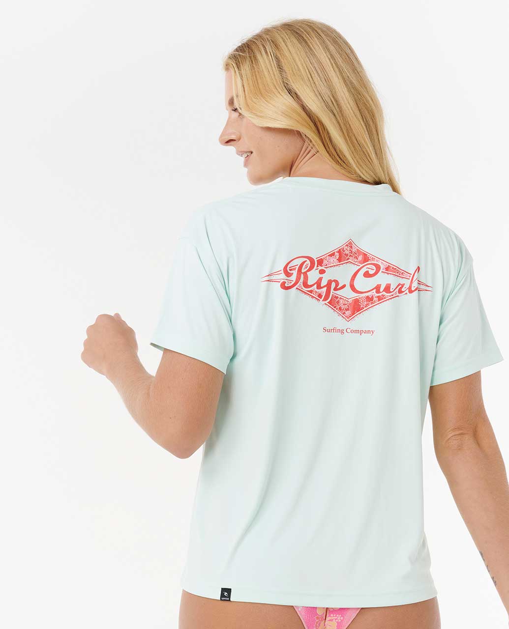 Rip Curl Women Aloha Keepsakes Short Sleeve Surf Lite Rash Guard