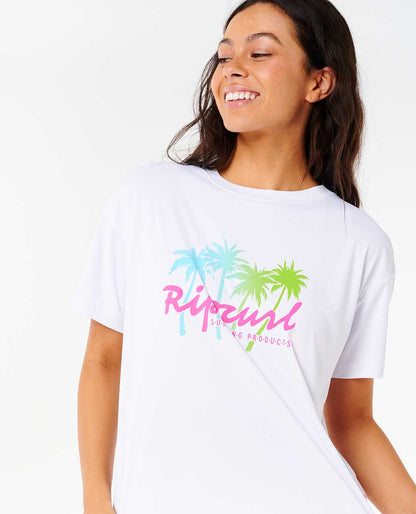 Rip Curl Women Es Vedra Short Sleeve Surflite Rash Guard