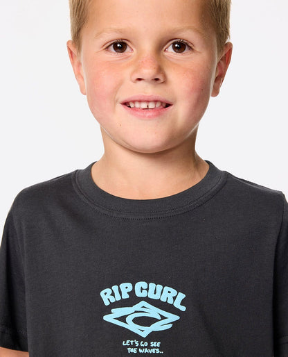 Rip Curl Kids Wave Dayz Logo Tee - Boys (1-8 years)