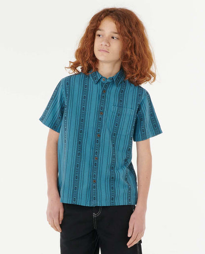 Rip Curl Kids Raw Energy Stripe Short Sleeve Shirt - Boys (8-16 years)