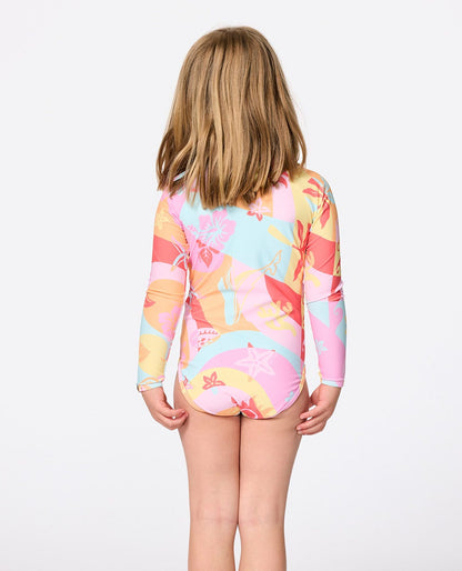 Rip Curl Kids Island Days Long Sleeve Surf Suit Swimsuit - Girls (1-8 years)