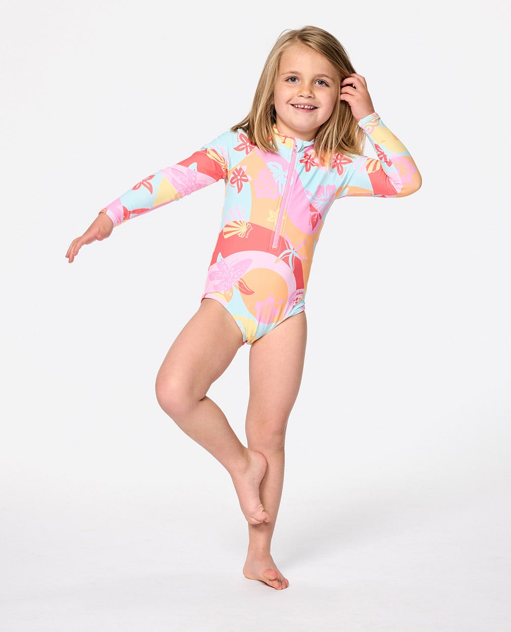 Rip Curl Kids Island Days Long Sleeve Surf Suit Swimsuit - Girls (1-8 years)