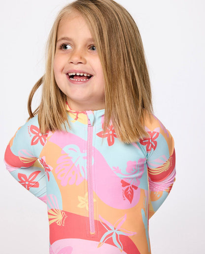 Rip Curl Kids Island Days Long Sleeve Surf Suit Swimsuit - Girls (1-8 years)